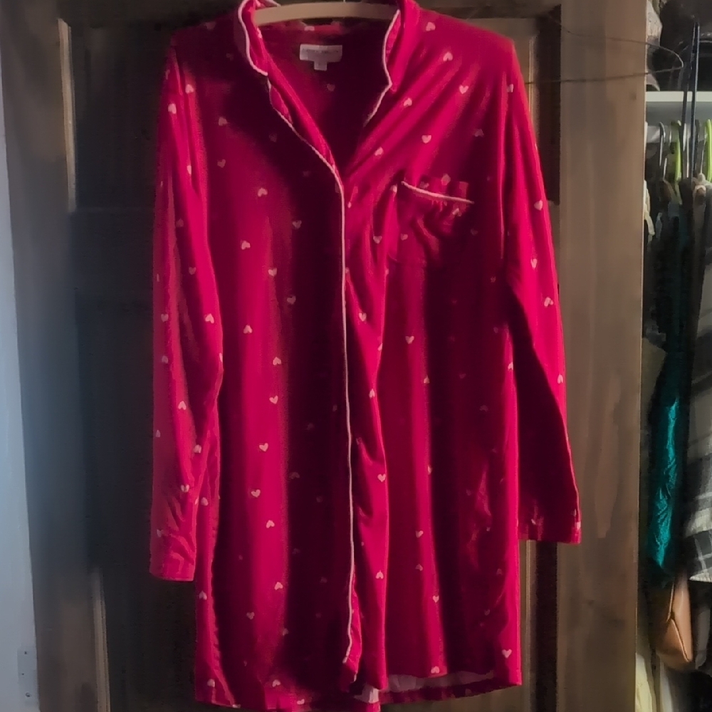 Laura Ashley Red Polka Dot Pajama Set